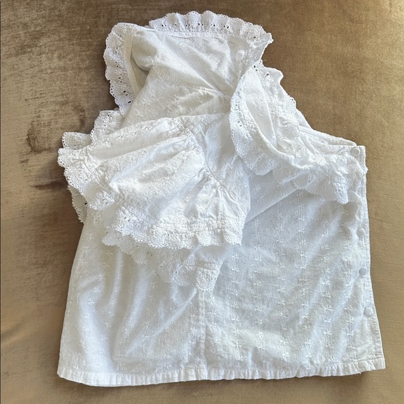 Vintage Ivory Ruffled Blouse - Picture 3 of 9